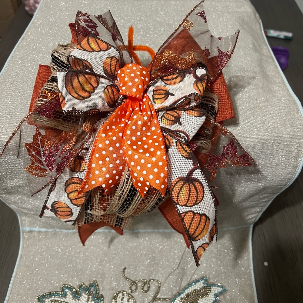 Handmade Fall Bow - Picture 3 of 4